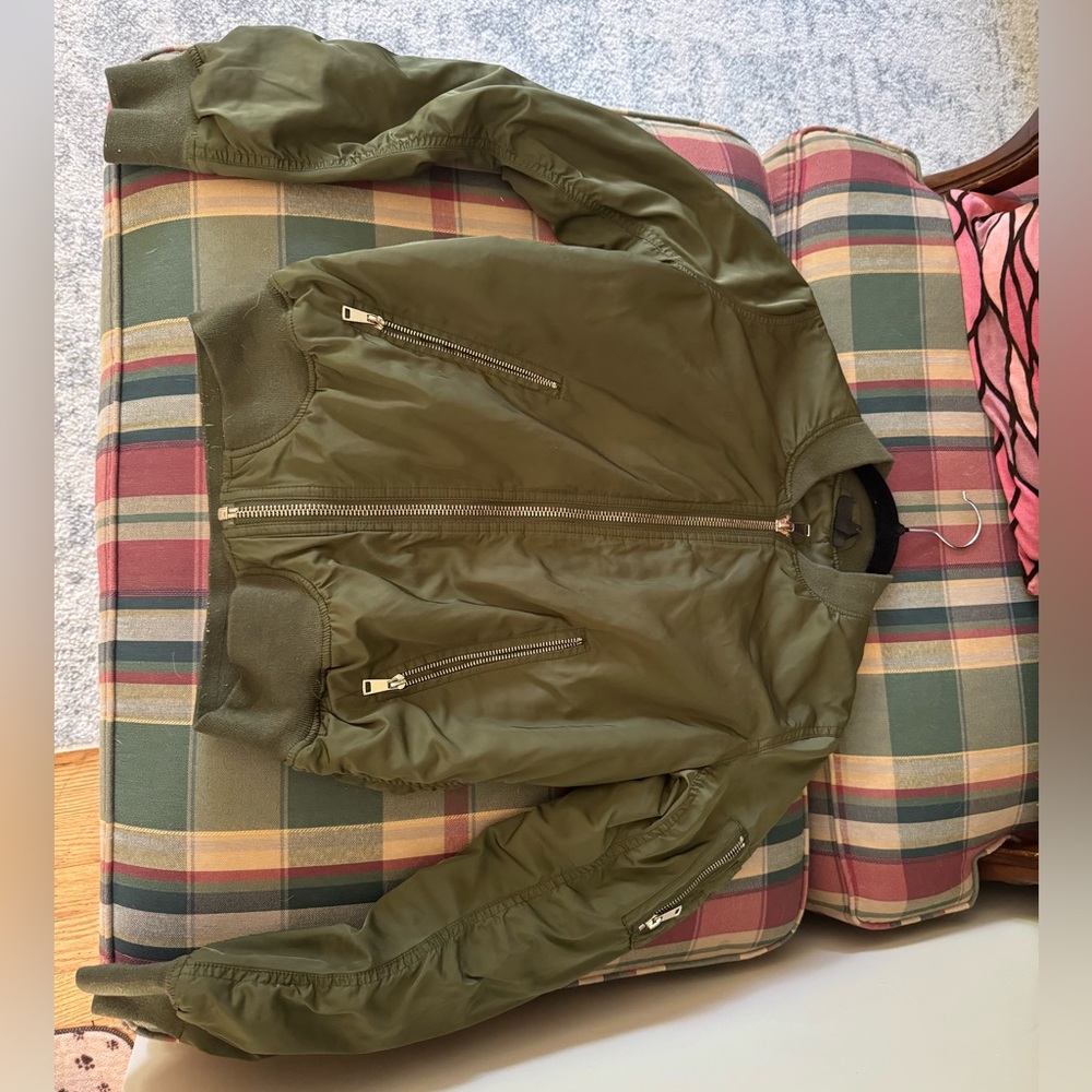 Topshop olive bomber jacket